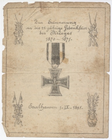 Gedenkfeier des Krieges 1870-1871 in Saalhausen