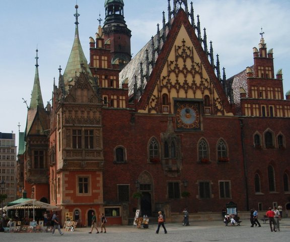 Das Rathaus in Breslau