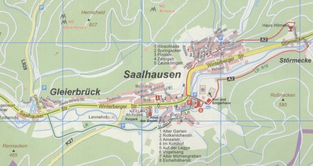 Landkarte Saalhausen