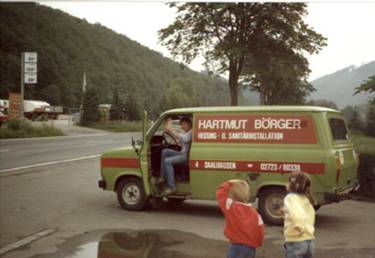 Alter Firmenwagen von Heizung-Börger